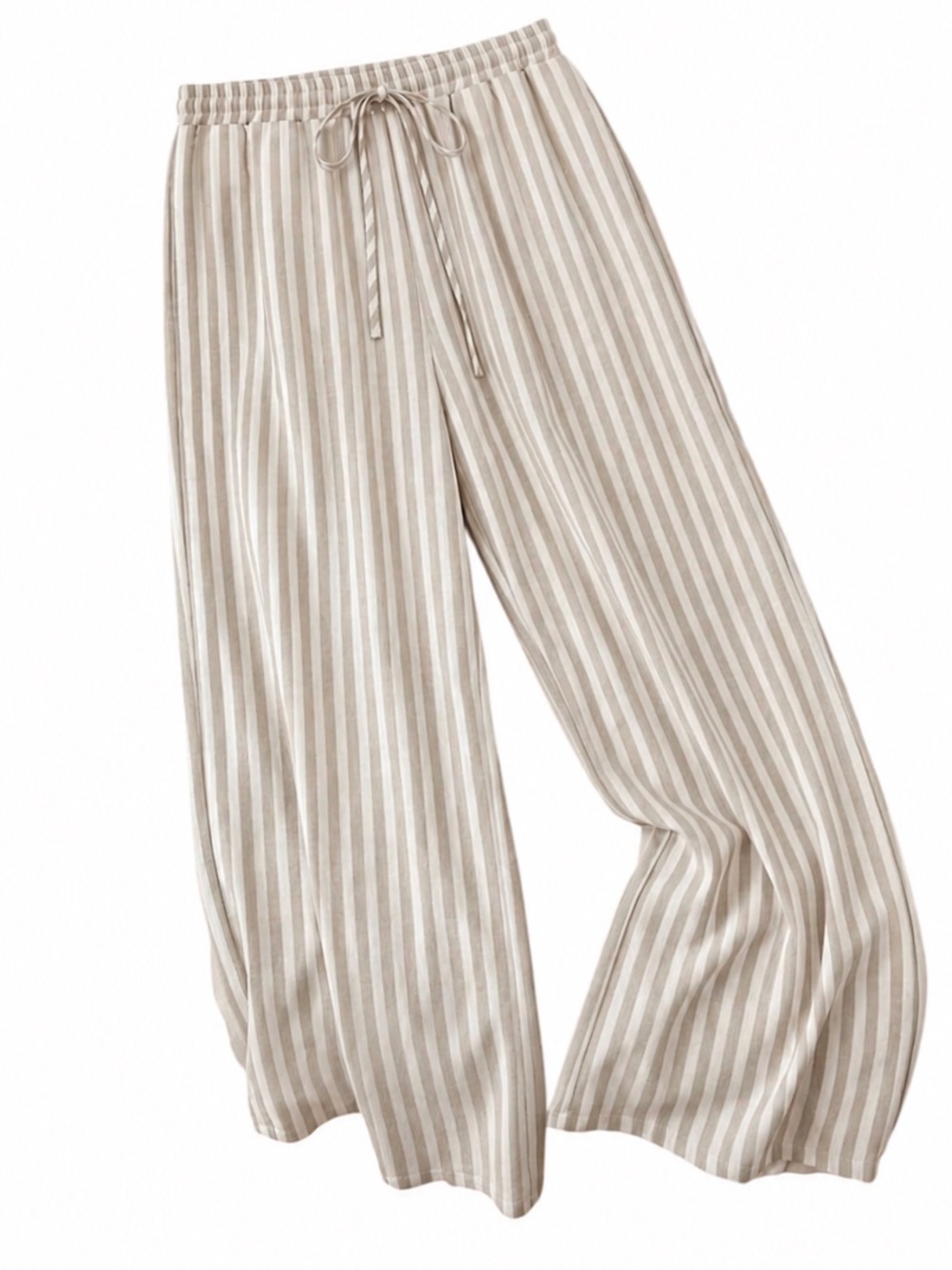 Frenchy Plus Size 2XL Size 16 Women’s Striped Wide Leg Pants With Pockets
